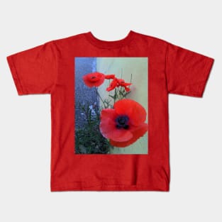 red poppies Kids T-Shirt